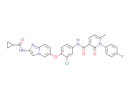 N-[3-chloro-4-({2-[(cyclopropylcarbonyl)amino]imidazo[1,2-a]pyridin-6-yl}oxy)phenyl]-1-(4-fluorophenyl)-6-methyl-2-oxo-1,2-dihydropyridine-3-carboxamide