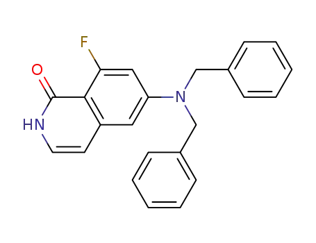 Molecular Structure of 918811-51-5 (1(2H)-Isoquinolinone, 6-[bis(phenylmethyl)amino]-8-fluoro-)
