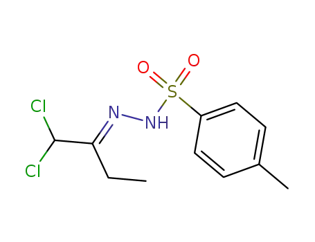 Benzenesulfonic acid, 4-methyl-,
(2E)-[1-(dichloromethyl)propylidene]hydrazide