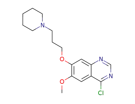 Molecular Structure of 288383-71-1 (4-Chloro-6-methoxy-7-(3-piperidin-1-yl-propoxy)-quinazoline)