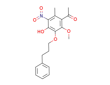 1-(4-hydroxy-2-methoxy-6-methyl-5-nitro-3-(3-phenylpropoxy)phenyl)ethanone