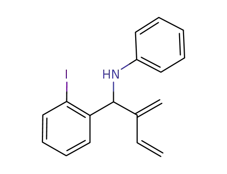 Molecular Structure of 1159386-78-3 (N-(1-(2-iodophenyl)-2-methylenebut-3-en-1-yl)phenylamine)