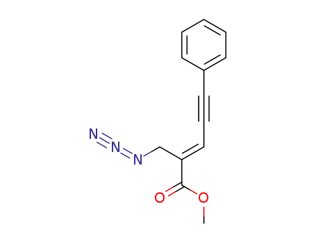 Molecular Structure of 1228932-02-2 ((E)-methyl 2-(azidomethyl)-5-phenylpent-2-en-4-ynoate)