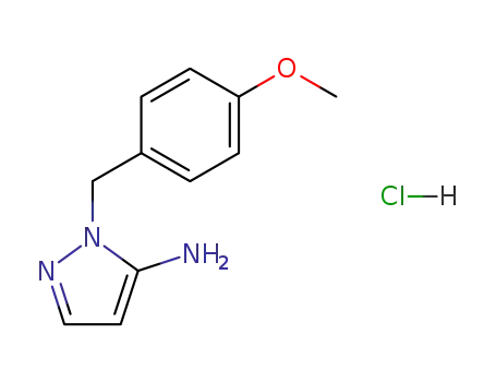 Molecular Structure of 227617-24-5 (1-(4-methoxybenzyl)-1H-pyrazol-5-amine)