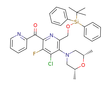 (6-((tert-butyldiphenylsilyloxy)methyl)-4-chloro-5-((2R,6S)-2,6-dimethylmorpholino)-3-fluoropyridin-2-yl)()(pyridin-2-yl)methanone