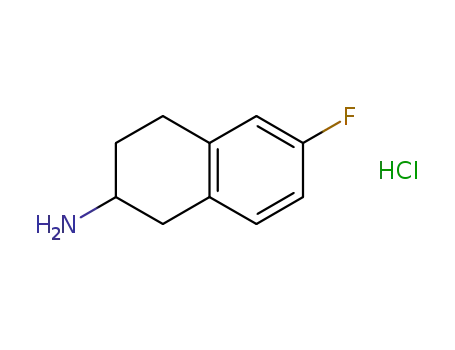 Molecular Structure of 852660-54-9 (6-FLUORO-1,2,3,4-TETRAHYDRO-NAPHTHALEN-2-YLAMINE HYDROCHLORIDE)