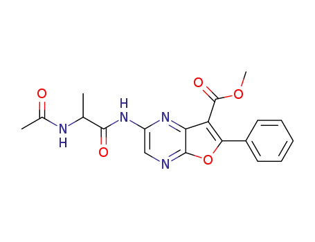 methyl 2-(2-acetamidopropanamido)-6-phenylfuro[3,2-b]pyrazine-7-carboxylate