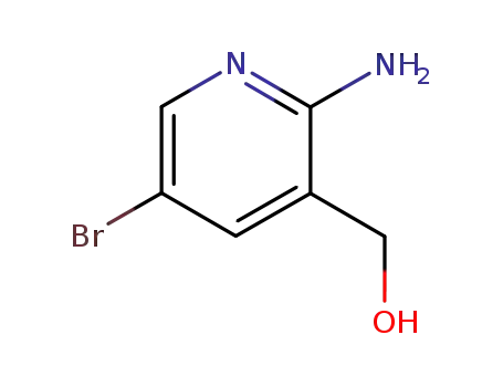 Molecular Structure of 335031-01-1 (2-Amino-5-bromo-3-(hydroxymethyl)pyridine)