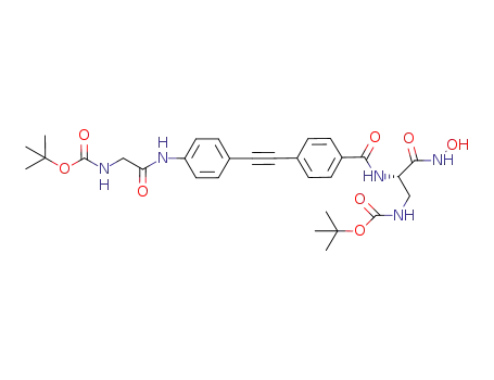 1,1-dimethylethyl (2S)-2-[({4-[(4-{[({[(1,1-dimethylethyl)oxy]carbonyl}amino)acetyl]amino}phenyl)ethynyl]phenyl}carbonyl)amino]-3-(hydroxyamino)-3-oxopropylcarbamate