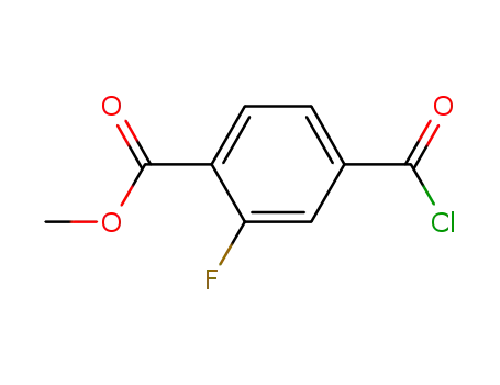 Molecular Structure of 1190848-41-9 (methyl 4-(chlorocarbonyl)-2-fluorobenzoate)