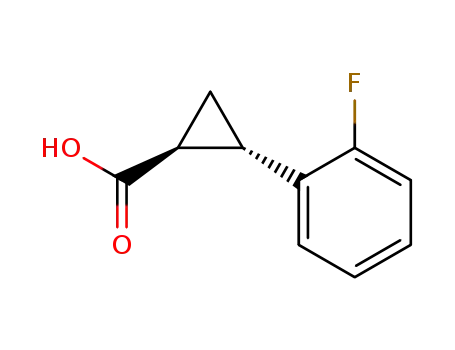 Molecular Structure of 455267-56-8 (2-(2-fluorophenyl)cyclopropanecarboxylic acid)