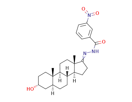 Molecular Structure of 1197212-27-3 (5α-androstan-3β-ol-17-one m-nitrobenzoylhydrazone)