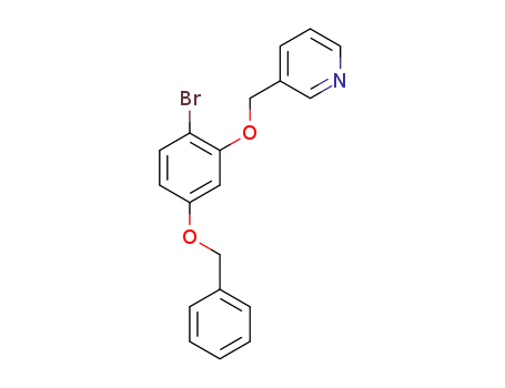 Molecular Structure of 1355091-47-2 (3-[5-(benzyloxy)-2-bromophenoxymethyl]pyridine)