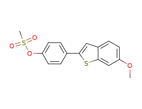 Molecular Structure of 182133-36-4 ([6-methoxy-2-(4-methanesulfonyloxy-phenyl)]benzo[b]thiophene)