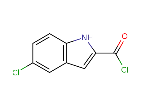 Molecular Structure of 64507-05-7 (1H-Indole-2-carbonyl chloride, 5-chloro- (9CI))