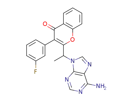2-(1-(6-Amino-9H-purin-9-yl)ethyl)-3-(3-fluorophenyl)-4H-chromen-4-one