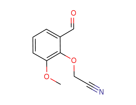 Molecular Structure of 127500-89-4 (2-(2-FORMYL-6-METHOXYPHENOXY)ACETONITRILE)