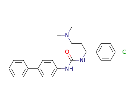 Molecular Structure of 885673-51-8 (Urea,
N-[1,1'-biphenyl]-4-yl-N'-[1-(4-chlorophenyl)-3-(dimethylamino)propyl]-)