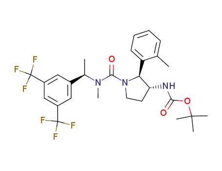(1-(R)-{[1-(3,5-bis-trifluoromethyl-phenyl)-ethyl]-methyl-carbamoyl}-2-(S)-o-tolyl-pyrrolidin-3-(R)-yl)-carbamic acid tert-butyl ester