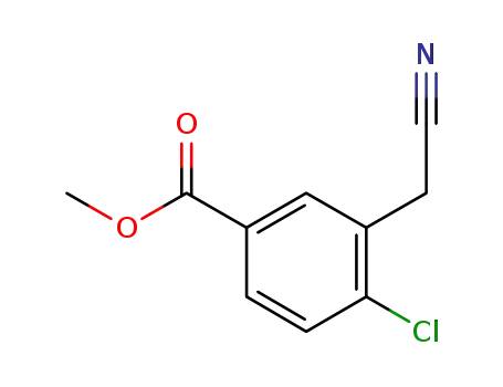 Molecular Structure of 872091-83-3 (4-CHLORO-3-CYANOMETHYL-BENZOIC ACID METHYL ESTER)