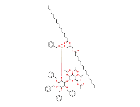 3,4,5,6-tetra-O-benzyl-1-O-(2,3,4,6-tetra-O-acetyl-α-D-mannopyranosyl)-2-O-[((R)-2,3-dipalmitoyloxypropyl)-(benzyl)phosphoryl]-D-myo-inositol