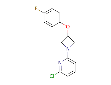 Molecular Structure of 1332302-51-8 (2-chloro-6-(3-(4-fluorophenoxy)azetidin-1-yl)pyridine)