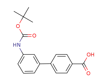 Molecular Structure of 904086-02-8 (3'-[(TERT-BUTOXYCARBONYL)AMINO]-1,1'-BIPHENYL-4-CARBOXYLIC ACID)