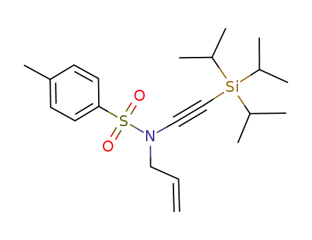 Molecular Structure of 945536-26-5 (4-methyl-N-2-propen-1-yl-N-[2-[tris(1-methylethyl)silyl]ethynyl]-benzenesulfonamide)