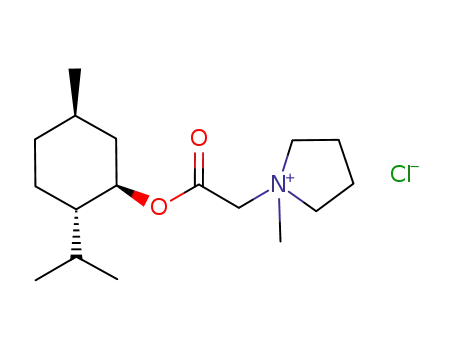Molecular Structure of 1018332-55-2 (methyl [(1R,2S,5R)-(-)-menthoxyacetyl]pyrrolidinium chloride)