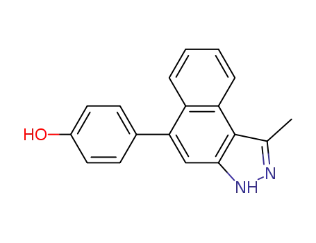 Molecular Structure of 838855-56-4 (Phenol, 4-(1-methyl-3H-benz[e]indazol-5-yl)-)