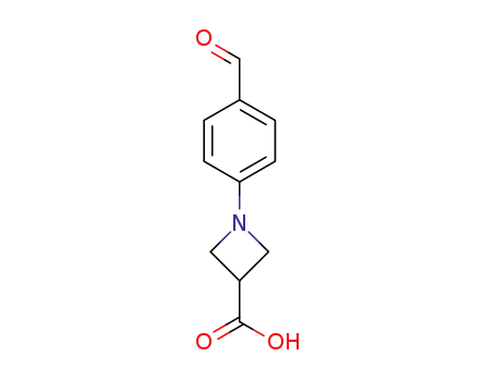 Molecular Structure of 1355248-05-3 (1-(4-formylphenyl)azetidine-3-carboxylic acid)