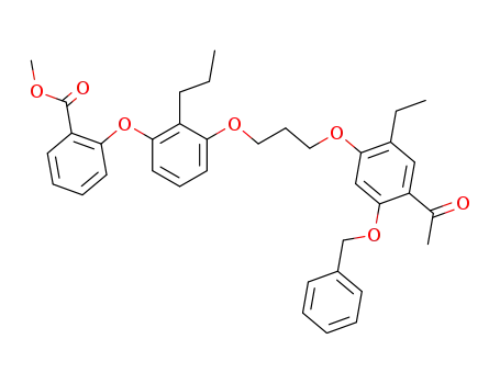 2-{3-[3-(4-acetyl-5-benzyloxy-2-ethylphenoxy)propoxy]-2-propyl-phenoxy}benzoic acid methyl ester