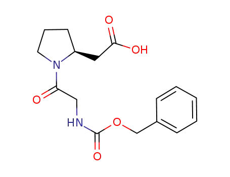 2-Pyrrolidineacetic acid, 1-[2-[[(phenylmethoxy)carbonyl]amino]acetyl]-,
(2S)-