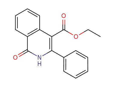 Molecular Structure of 1159411-01-4 (ethyl 1,2-dihydro-1-oxo-3-phenylisoquinoline-4-carboxylate)