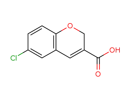 Molecular Structure of 83823-06-7 (6-CHLORO-2H-1-BENZOPYRAN-3-CARBOXYLIC ACID)
