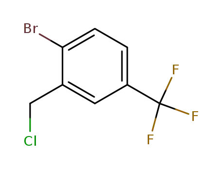 Molecular Structure of 869725-54-2 (2-BroMo-5-(trifluoroMethyl)benzyl chloride)