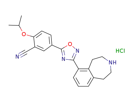 2-[(1-methylethyl)oxy]-5-[3-(2,3,4,5-tetrahydro-1H-3-benzazepin-6-yl)-1,2,4-oxadiazol-5-yl]benzonitrile hydrochloride