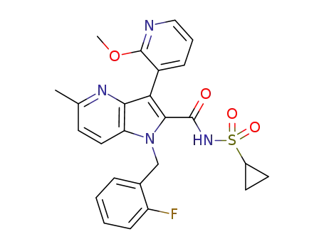 cyclopropanesulfonic acid [1-(2-fluoro-benzyl)-3-(2-methoxy-pyridin-3-yl)-5-methyl-1H-pyrrolo[3,2-b]pyridine-2-carbonyl]-amide