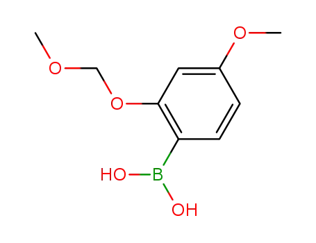 Molecular Structure of 183474-23-9 ([4-METHOXY-2-(METHOXYMETHOXY)PHENYL]BORONIC ACID)