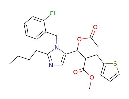 methyl 3-acetoxy-3-[2-n-butyl-1-(2-chlorophenyl)methyl-1H-imidazol-5-yl]-2-[(thien-2-yl)methyl]propanoate