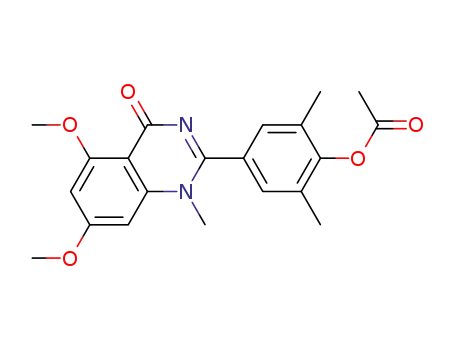 acetic acid 4-(5,7-dimethoxy-1-methyl-4-oxo-1,4-dihydro-quinazolin-2-yl)-2,6-dimethyl-phenyl ester
