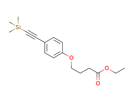 Molecular Structure of 1023744-14-0 (ethyl 4-(4-trimethylsilylethynylphenoxy)butyrate)