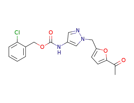 [1-(5-acetyl-furan-2-ylmethyl)-1H-pyrazol-4-yl]-carbamic acid 2-chloro-benzyl ester