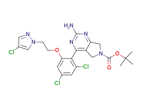 2-amino-4-{2,4-dichloro-6-[2-(4-chloropyrazol-1-yl)-ethoxy]-phenyl}-5,7-dihydropyrrolo[3,4-d]pyrimidine-6-carboxylic acid tert-butyl ester