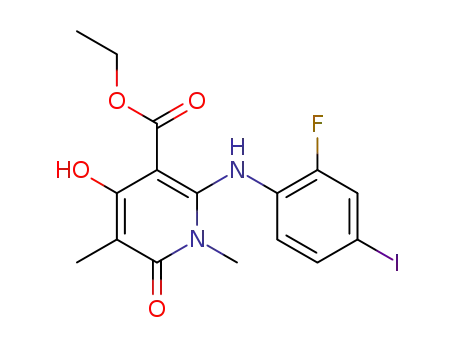 ethyl 2-(2-fluoro-4-iodophenylamino)-4-hydroxy-1,5-dimethyl-6-oxo-1,6-dihydropyridine-3-carboxylate