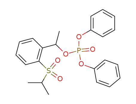 Molecular Structure of 918811-15-1 (Phosphoric acid, 1-[2-[(1-methylethyl)sulfonyl]phenyl]ethyl diphenyl ester)