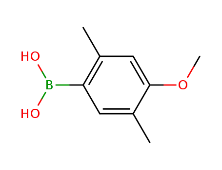 Molecular Structure of 246023-54-1 (2,5-DIMETHYL-4-METHOXYBENZENEBORONIC ACID)