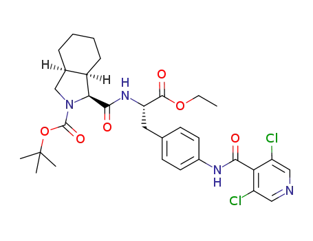 (S,R,S,S)-N-(N-Boc-octahydroisoindol-1-carboxyl)-4-[(3',5'-dichloro-isonicotinoyl)amino]-(L)-phenylalanine ethyl ester