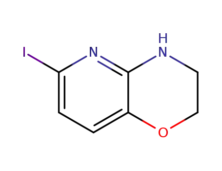 Molecular Structure of 351447-07-9 (6-Iodo-3,4-dihydro-2H-pyrido[3,2-B][1,4]oxazine)
