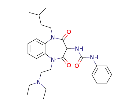 N-[5-(2-diethylaminoethyl)-2,4-dioxo-1-(3-methyl-1-butyl)-2,3,4,5-tetrahydro-1H-1,5-benzodiazepin-3-yl]-N'-phenylurea